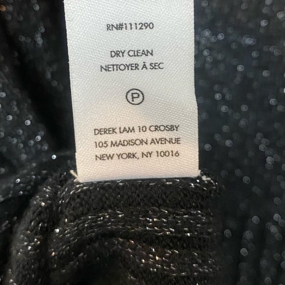 Derek Lam 10 Crosby Bond Merino Wool Cashmere Metallic Turtleneck Black … - Picture 8 of 9